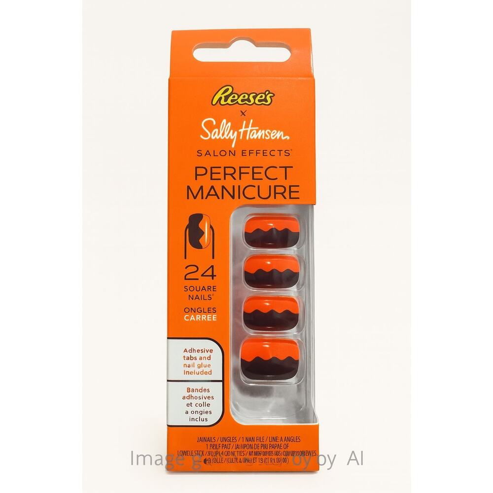 Sally Hansen Perfect Manicure Halloween Press On Nails When Chocolate Met PB